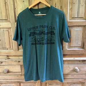 Men's Upper Park XL Green Graphic‎ Tee California Nature Tee Crewneck Shirt